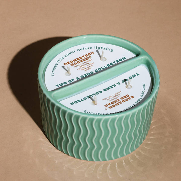 Two Of A Kind Candle | Midwestern Harvest & Cardamom + Red Cedar