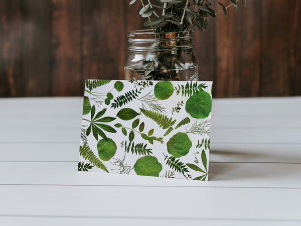 Green Leaves Mix Card