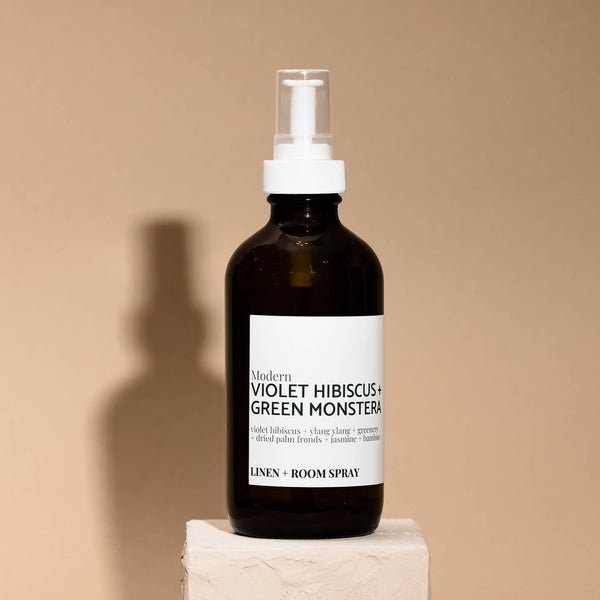 Linen + Room Spray | Violet Hibiscus + Green Monstera