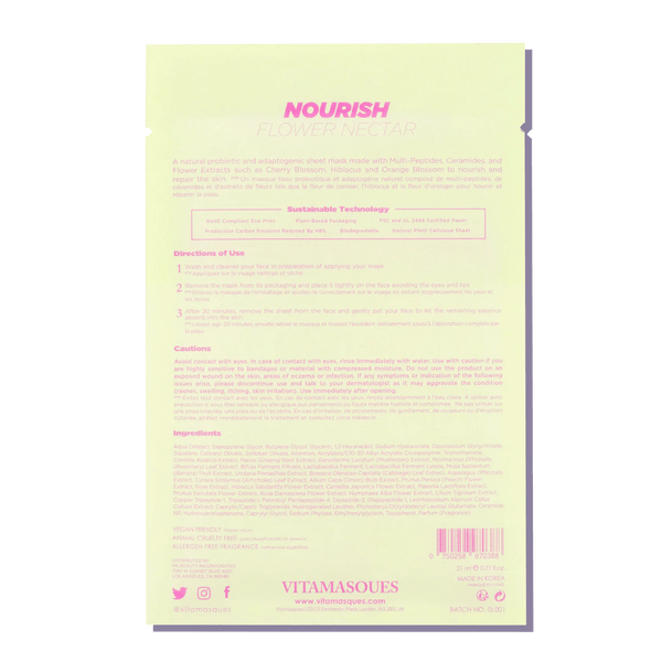 Nourish Flower Nectar Face Sheet Mask