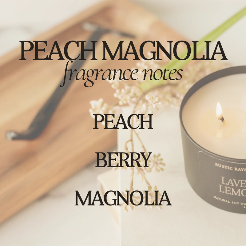 Peach Magnolia Double Wick Soy Candle