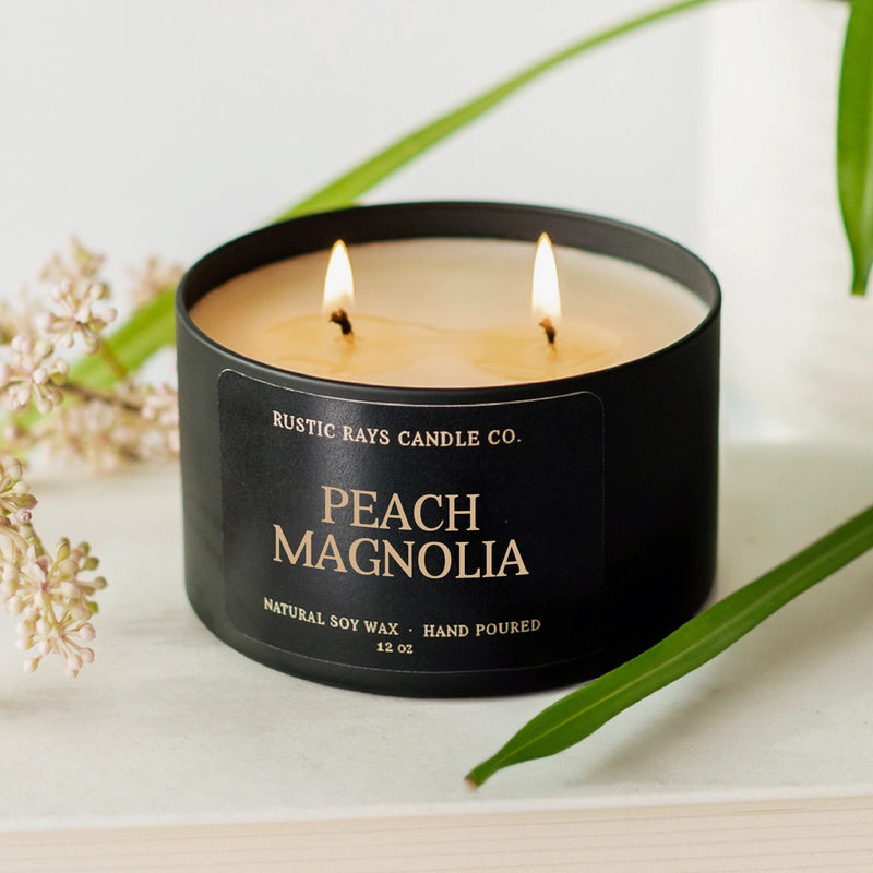 Peach Magnolia Double Wick Soy Candle
