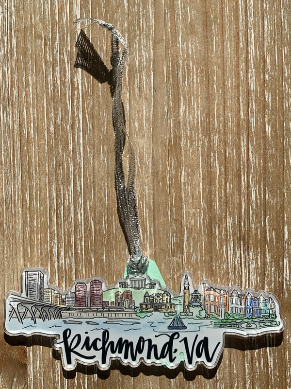 Richmond Virginia Skyline Ornament