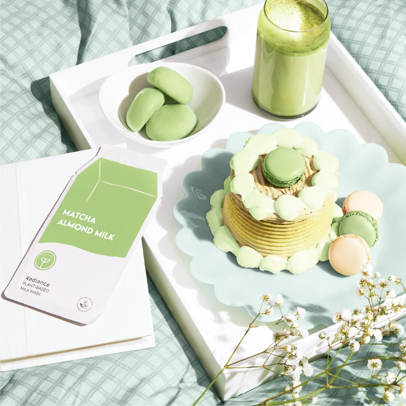 Matcha Almond Milk Plant Based Milk Mask