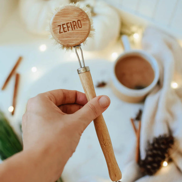 Bamboo Long Handle Dish Brush