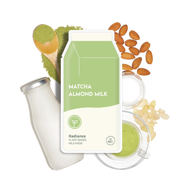 Matcha Almond Milk Plant Based Milk Mask