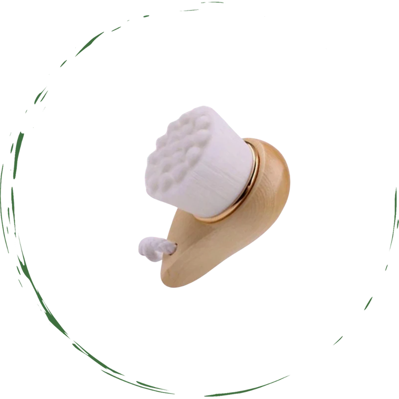 Facial Brush with Bamboo Handle