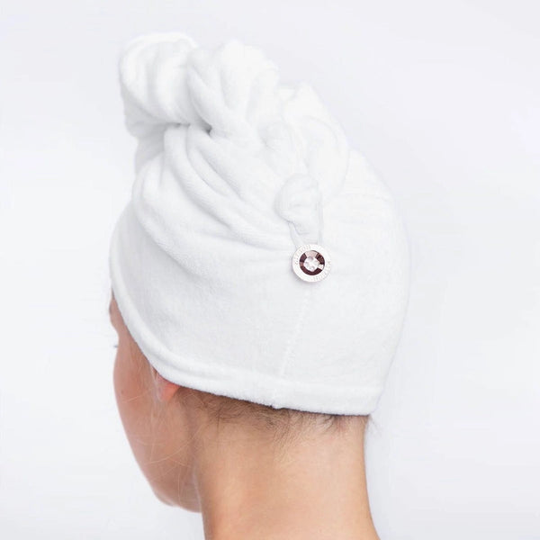 White Eco-Friendly Microfiber Hair Towel