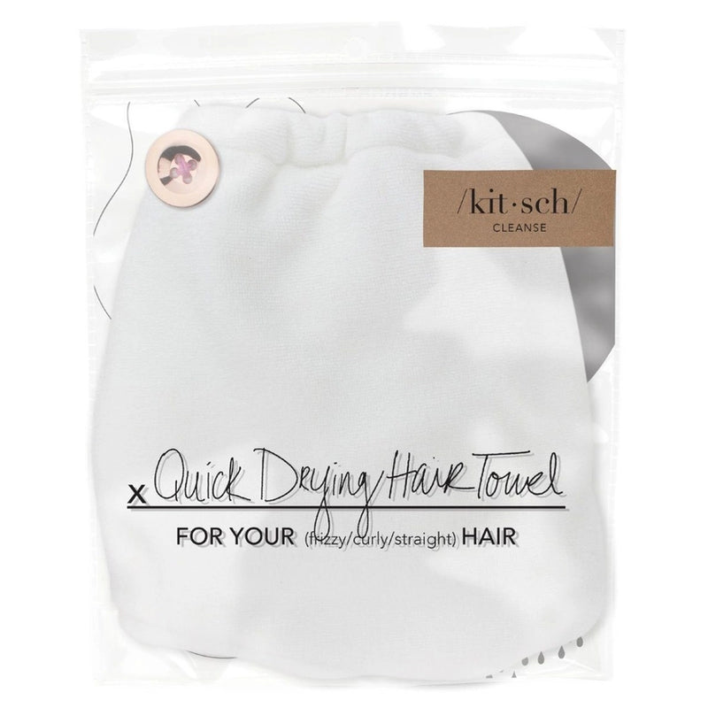 White Eco-Friendly Microfiber Hair Towel